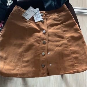 NWT high rise suede H&M skirt